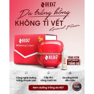 Kem dưỡng trắng da, chống nắng, giữ ẩm HD7 40g - Tặng serum huyết thanh và mặt nạ dưỡng da