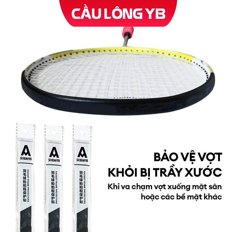 Miếng dán bảo vệ đầu vợt cầu lông   tránh trầy xước, vợt tennis, da PU chống mài mòn, giá siêu rẻ