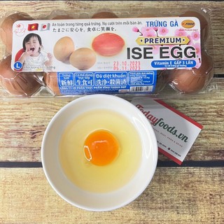 [CHỈ GIAO NỘI THÀNH HCM] Trứng Gà ăn sống Nhật Bản Ise cao cấp (10 quả/ hộp)