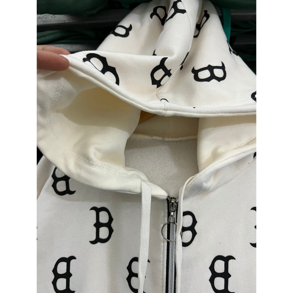 Áo Khoác Nữ, Áo Khoác In Chữ B Kèm Mũ 2 Lớp Dày Dặn 2 Màu Siêu Xinh