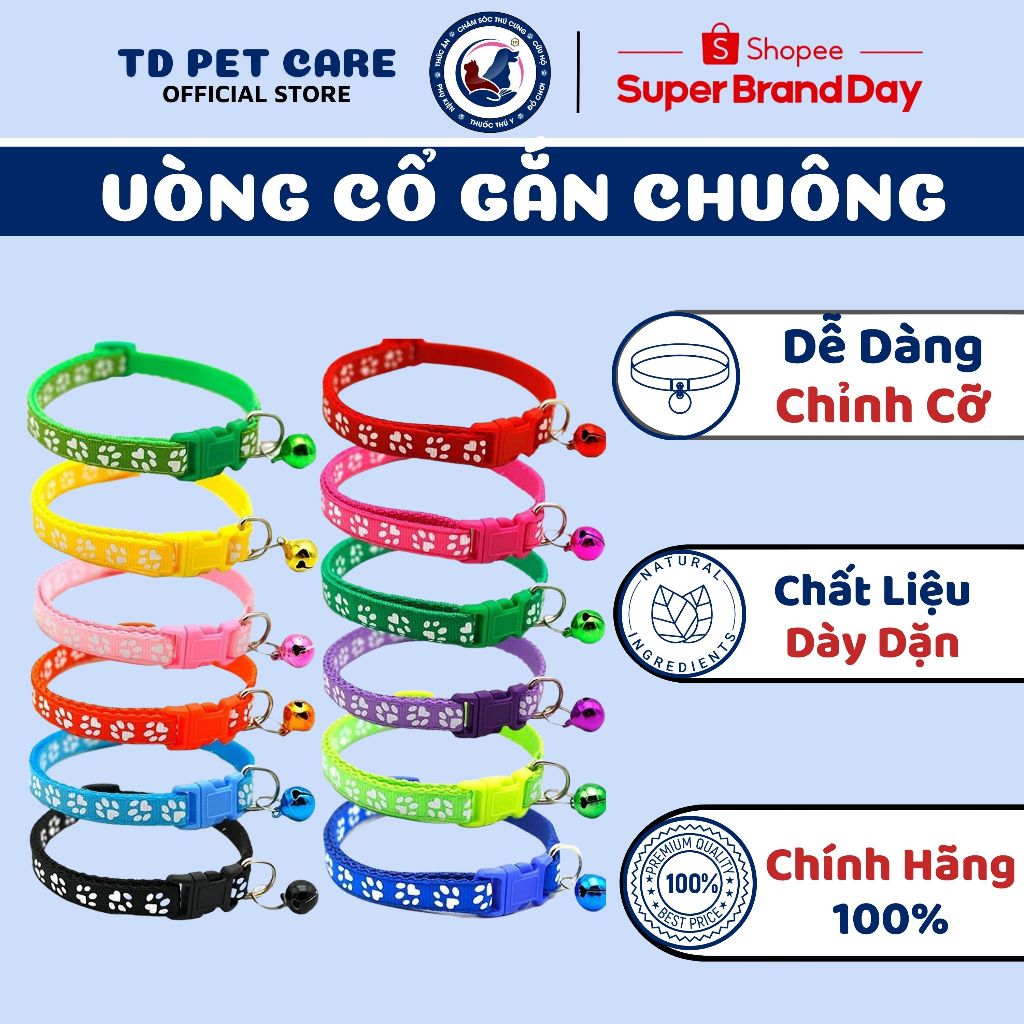 Vòng Cổ Có Chuông Thời Trang Dành Cho Chó Mèo Loại Xịn - Vòng Chuông Bấm Chó Mèo Dành Cho Thú Cưng