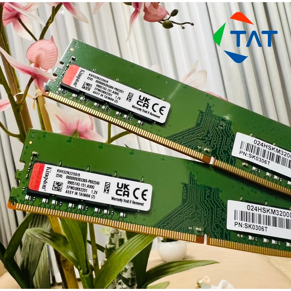Ram Kingston 8GB 3200Mhz DDR4 Dùng Cho Máy Tính PC Desktop - Bảo hành 36 tháng 1 đổi 1