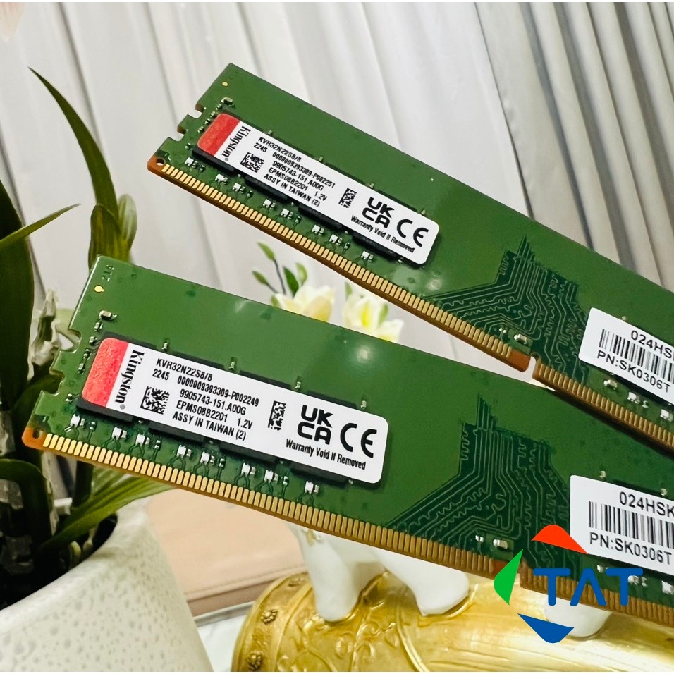 Ram Kingston 8GB 3200Mhz DDR4 Dùng Cho Máy Tính PC Desktop - Bảo hành 36 tháng 1 đổi 1