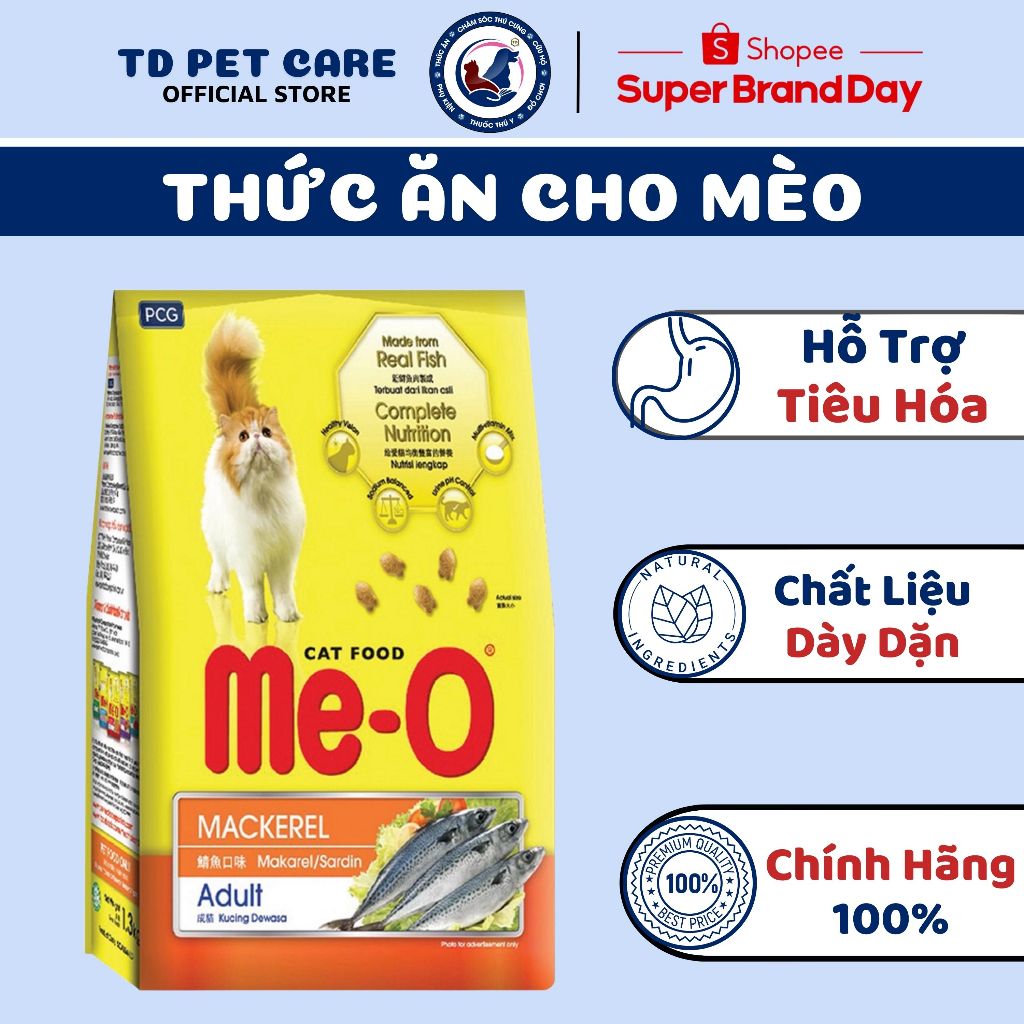 Thức Ăn Hạt Cho Mèo Lớn Me-O Adult 350g - Hạt Siêu Dinh Dưỡng Dành Cho Thú Cưng