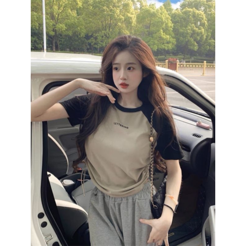 Áo croptop tay ngắn rút dây A211