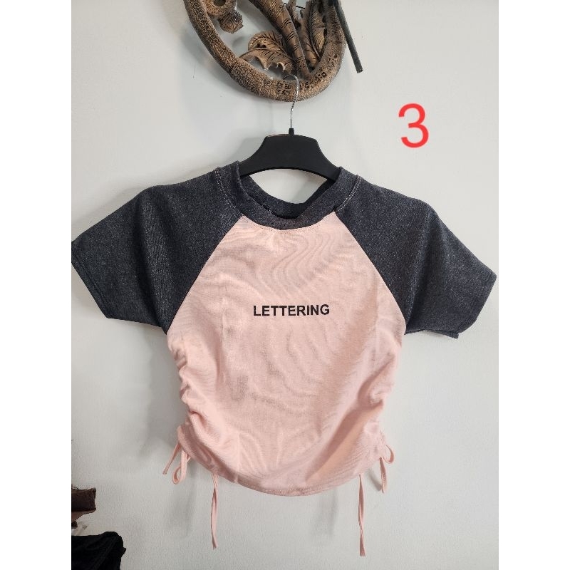 Áo croptop tay ngắn rút dây A211