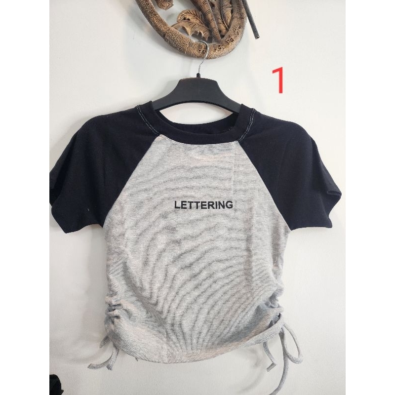 Áo croptop tay ngắn rút dây A211