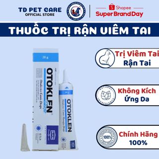 Tuýp Nhỏ Tai Ngừa Rận Tai Otoklen Dành Cho Chó Mèo - Lọ Nhỏ Hết Dận Tai TD Pet Care