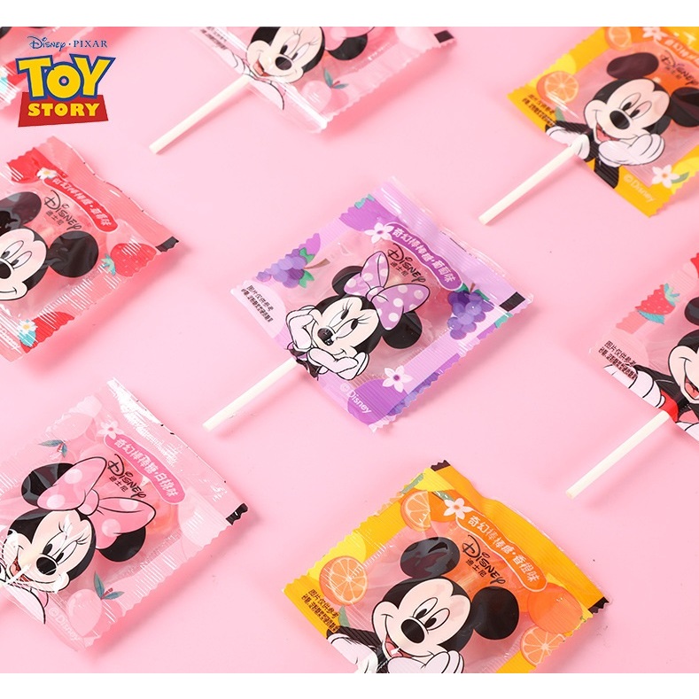 Kẹo mút mickey của disney phiên bản mới hương đào và dâu dành cho trẻ em