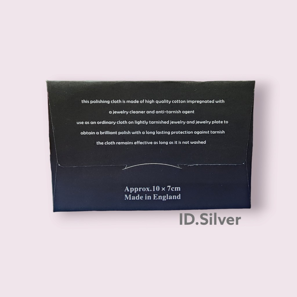 Khăn lau trang sức bao bì màu đen sang trọng kích thước 7cm x 10cm