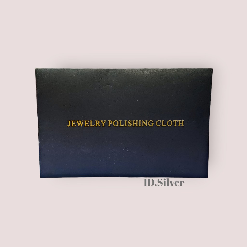 Khăn lau trang sức bao bì màu đen sang trọng kích thước 7cm x 10cm