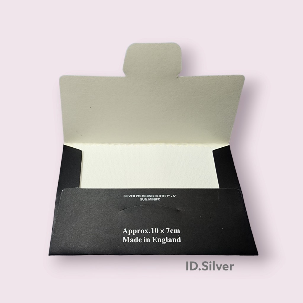 Khăn lau trang sức bao bì màu đen sang trọng kích thước 7cm x 10cm