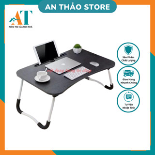Bàn học gấp gọn ngồi bệt mini decor làm việc thông minh có khe cắm điện thoại ipad H11