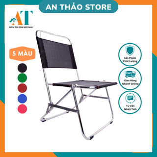 Ghế Vải Dù Khung Inox Gấp Gọn cho quán Trà Chanh, Cafe, Câu Cá
