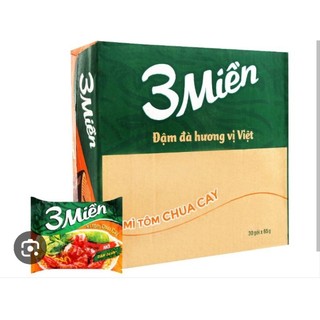 Thùng mì 3 miền tôm chua cay (30 gói 65g)