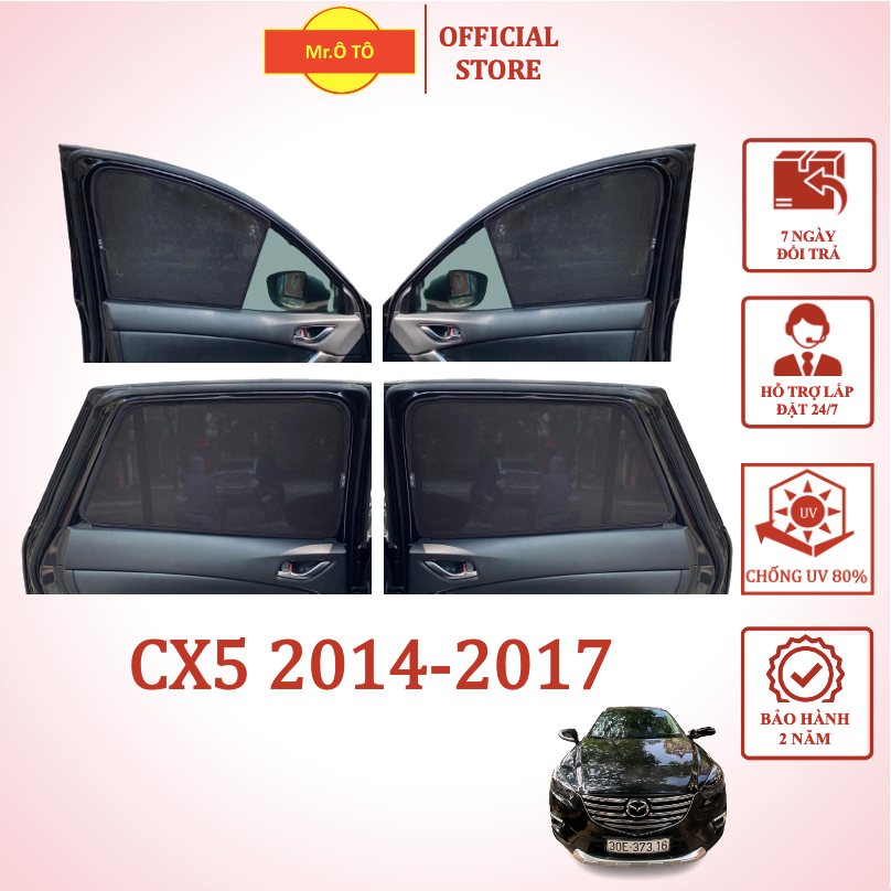 Rèm Che Nắng chống UV Xe Mazda CX5 2014-2017 chống UV - Loại 1 Mr Ô Tô - Bảo hành 2 năm