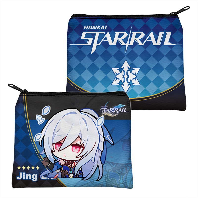 Ví đựng tiền, thẻ, tiền xu game Honkai Star Rail thời trang Canvas Nam và Nữ dễ thương nhiều mẫu Kafka, Jingliu, Sói Bạc