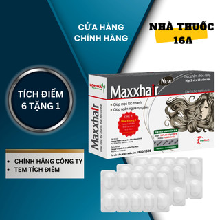 MAXXHAIR NEW - TÍCH ĐIỂM 6 TẶNG 1 - HỖ TRỢ GIẢM RỤNG TÓC, HỒI PHỤC TÌNH TRẠNG HÓI (HỘP 30 VIÊN)