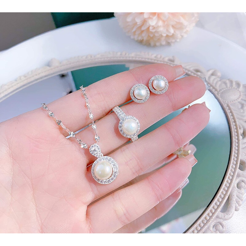 Bộ Trang Sức Bạc S925 Đính Ngọc Trai Sang Trọng - Ngọc Trai Trường Thịnh