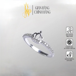 Nhẫn Vương Miện BNP nữ hoàng LOẠI TỐT .bạc ta