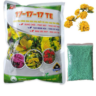 Phân npk 17 17 17 +te bung chồi đọt,thúc nút kim,tạo mầm dưỡng nụ hoa..gói 1kg