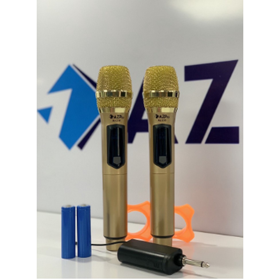 Mic Hát Karaoke AZpro AZ 236 Pin Sạc, Micro Không Dây Pin Sạc, Micro Loa Kéo - Mic Dàn Amply