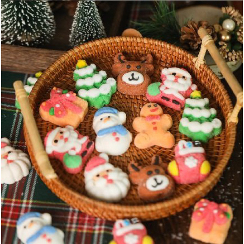 Hộp 24 cái kẹo mashmallow Giáng sinh