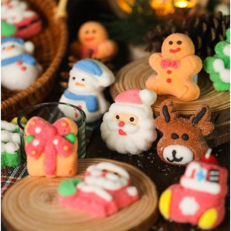 Hộp 24 cái kẹo mashmallow Giáng sinh