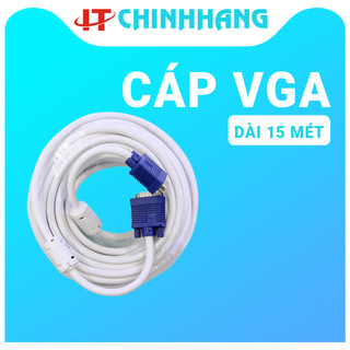 Dây cáp vga 15m trắng nối máy tính với màn hình máy chiếu