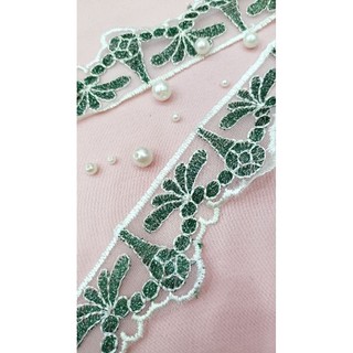 1 mét ren thêu lượn sóng bản 5cm