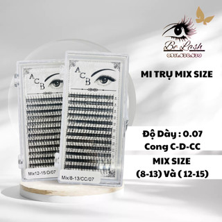 Mi trụ katun 0.07 mix_ cong c ,cc, d_dụng cụ nối mi_be lash