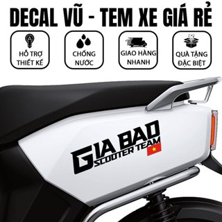  Tem dán xe in tên riêng Tem tên theo yêu cầu team in tên chống nước Team dán xe tên Scooter Team,Decal dán mọi vị trí 