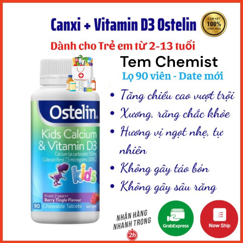 Cam kế chuẩn Úc Canxi và Vitamin D3 cho bé, Canxi Khủng long Calcium & D3