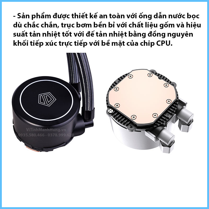 Tản nhiệt nước AIO ID-Cooling FrostFlow X 240, Rad 240mm, 2 quạt 12cm, có hỗ trợ socket Intel 1700 / AMD AM5.