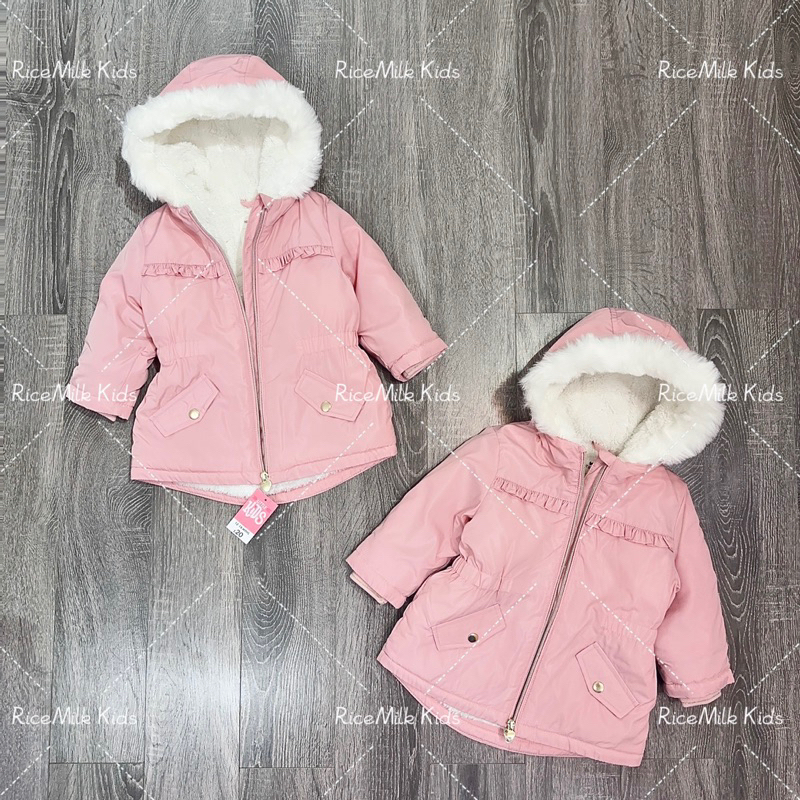 Áo khoác parka Matalan màu hồng xuất dư xịn