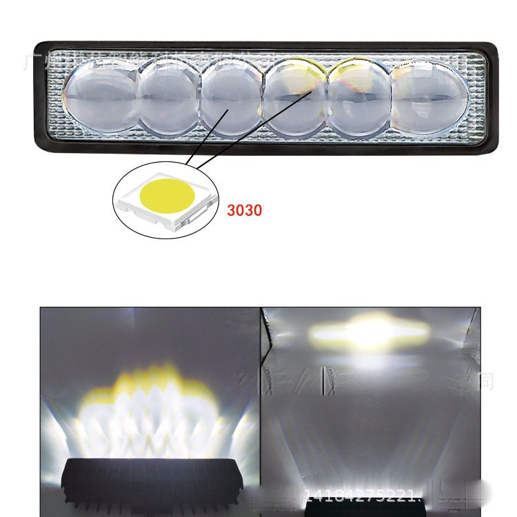 Đèn pha trợ sáng C6 ánh sáng trắng nhựa tản nhiệt ABS