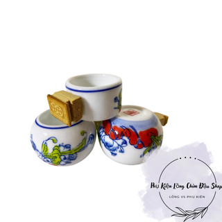 Cóng đựng thức ăn cho chim cóng sứ chào mào tai triện giá rẻ