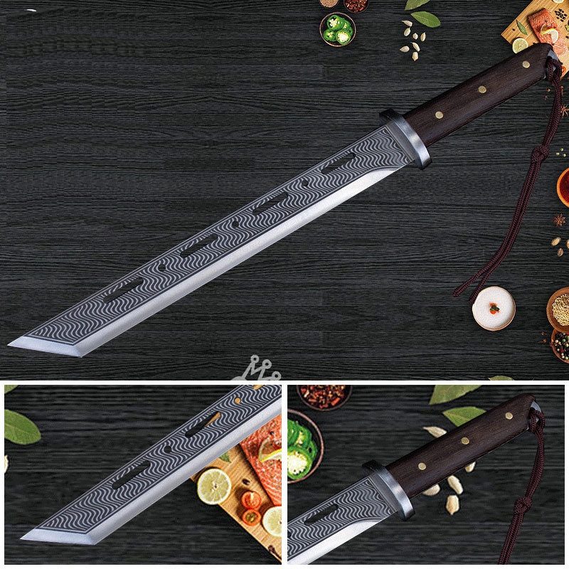 Dao Chặt Xương Hắc Long Nguyên Khối Chặt Thái Chất Liệu Thép Mangan Chiều Dài 45cm Jodily Starhome