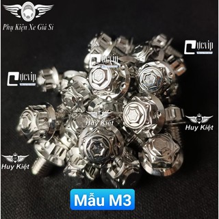  Ốc Chân Gương Chân Kính Salaya  THÁI   M3  Inox 304 Gắn PCX,Vi,SH,Wa,Dr,Cub,Fu,Mio,Win,Ex,Si,NVX,Vario,AB  Giá 1 Ốc  