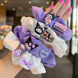 Dây Buộc Tóc Scrunchies Gắn Charm Kuromi Dễ Thương