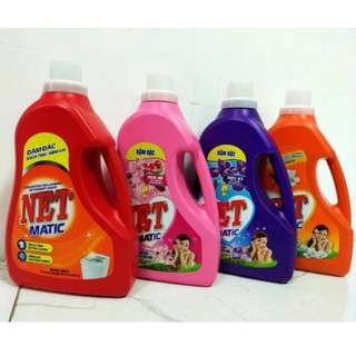 Nước giặt đậm đặc net matic can 3,3kg/3,6kg