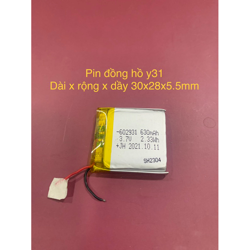 Pin, kính  đồng hồ thông mình y31.