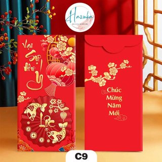 Bao Lì Xì Chất Giấy C150 Xịn Cứng Hình Con Rồng Cute Dễ Thương Thần Tài Độc Lạ Giá Sỉ Rẻ Màu Đỏ Đẹp Tết 2024