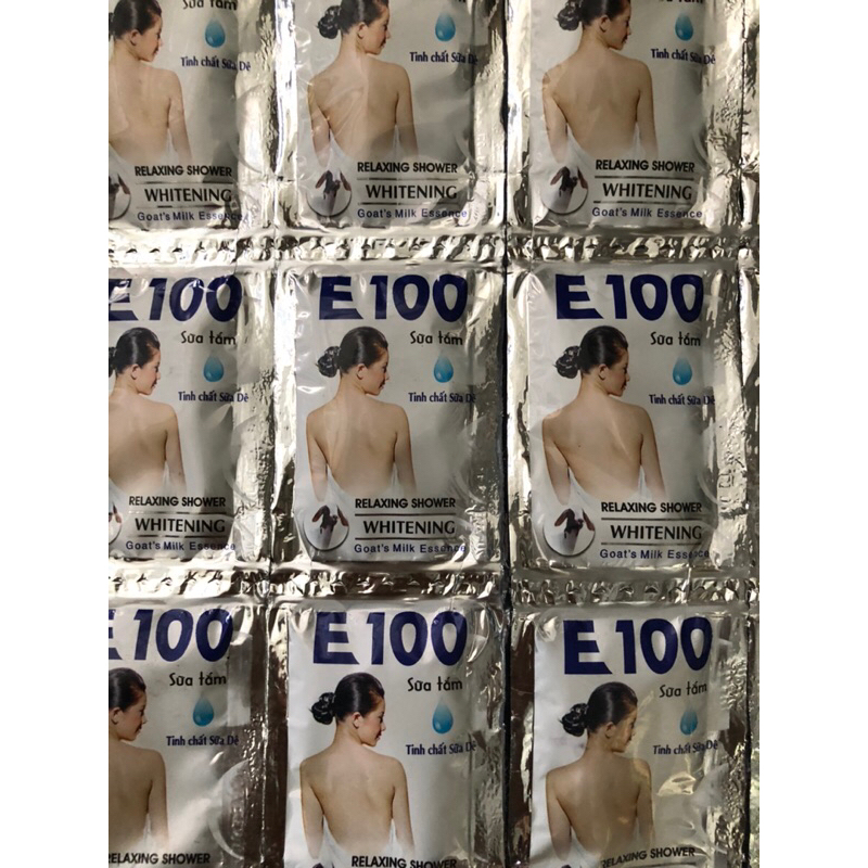 Sữa tắm trắng da E100 dây 12 gói