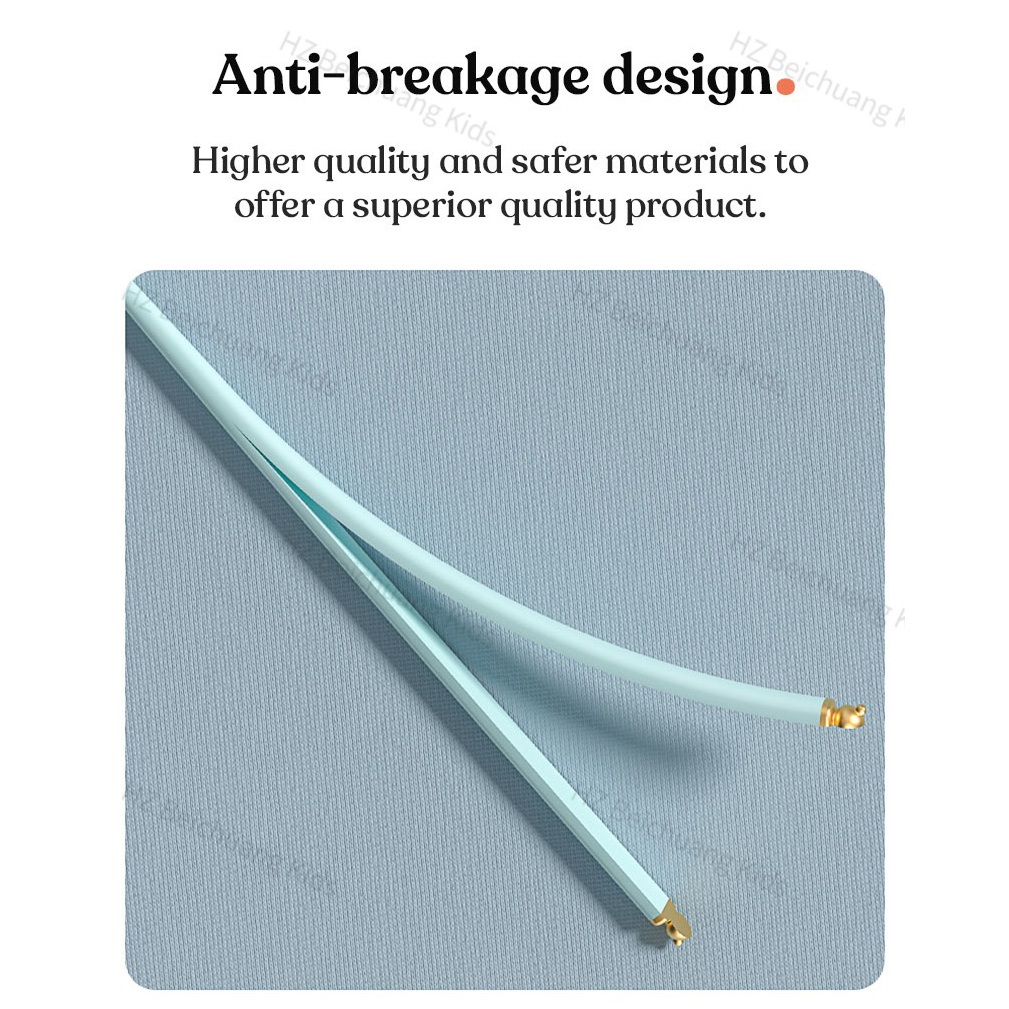 Đũa tập ăn cho trẻ em KUB 99% kháng khuẩn dành cho trẻ em từ 4 đến 12 tuổi dài 18cm làm bằng chất liệu PET