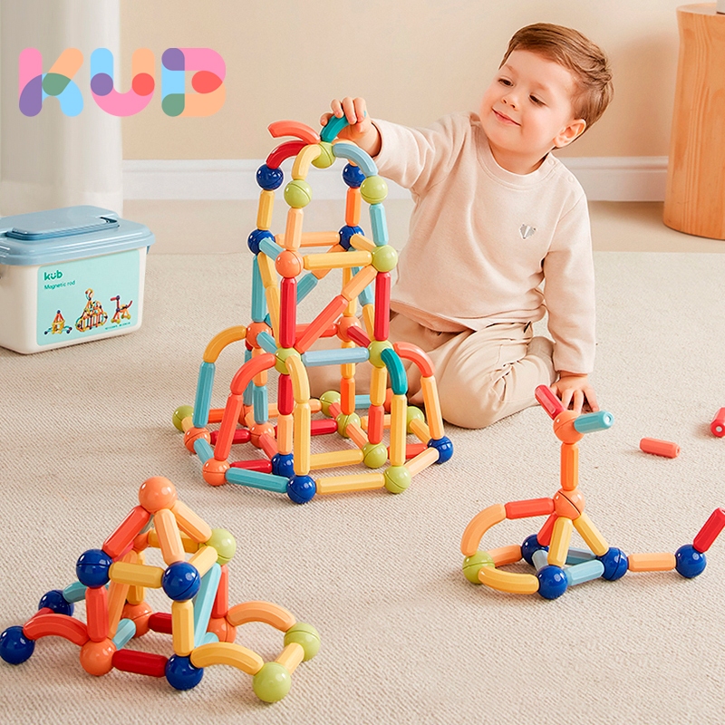 Bộ đồ chơi xây dựng bằng thanh và bóng từ tính Kub Creative Magnetic