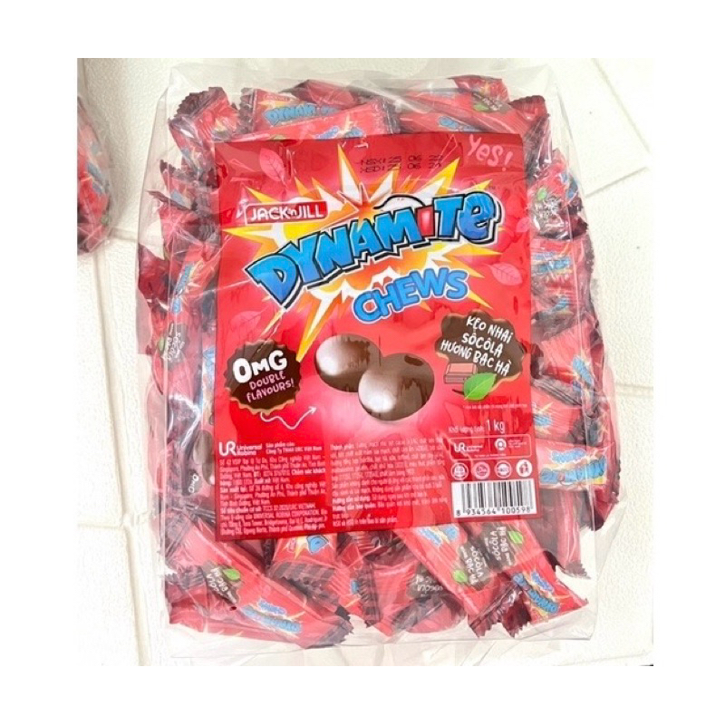 Kẹo Nhai 3 Viên Socola Hương Bạc Hà Dynamite - Bigbang 1kg