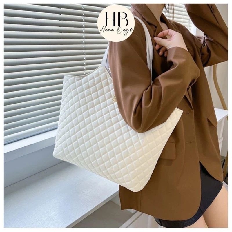 Túi Tote Nữ Đeo Vai Trần Trám Vải Dù, Túi Xách Nữ Công Sở Size 44cm