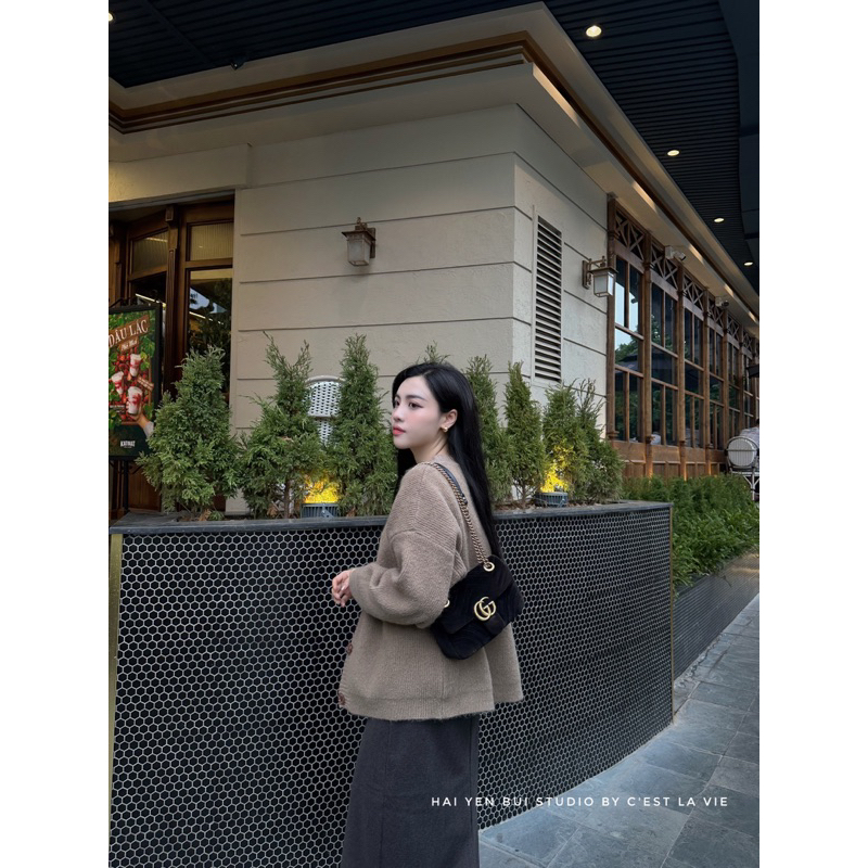 Áo len cadigan trơn C'est lavie