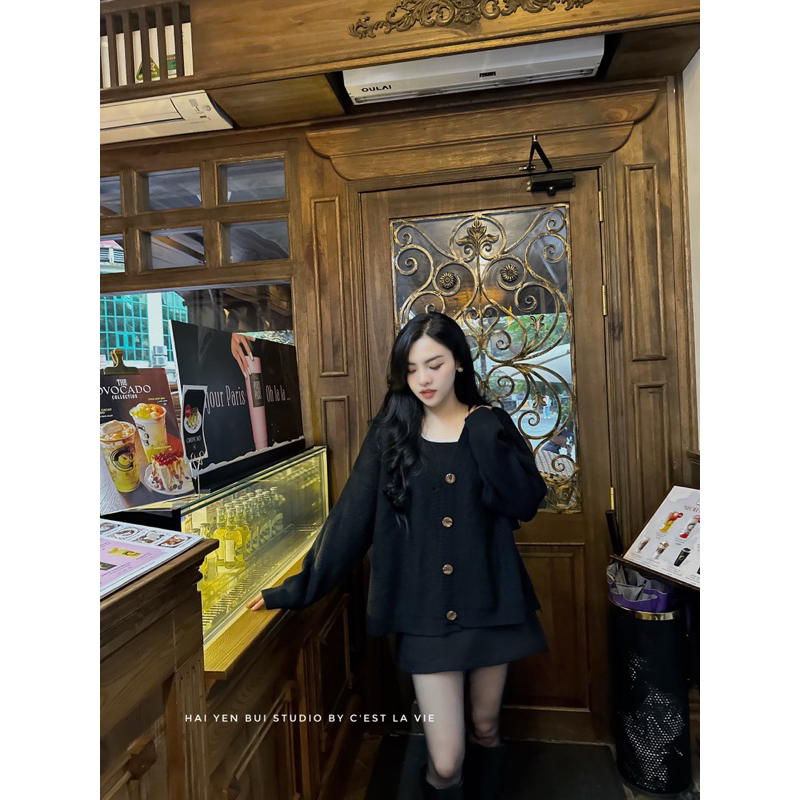 Áo len cadigan trơn C'est lavie